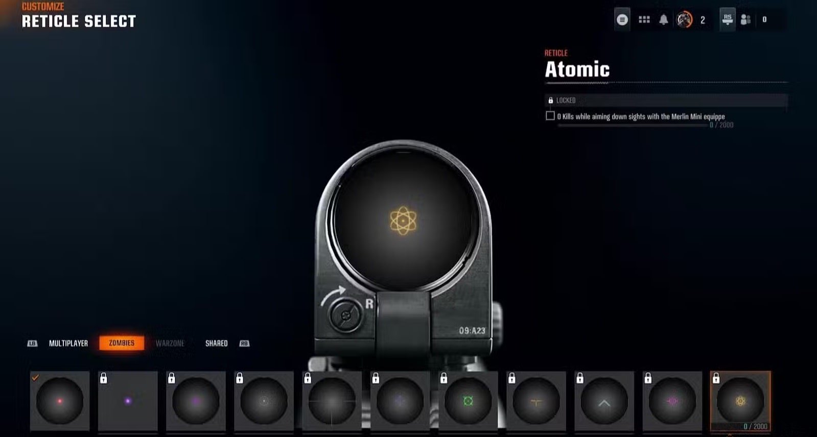 atomic reticle