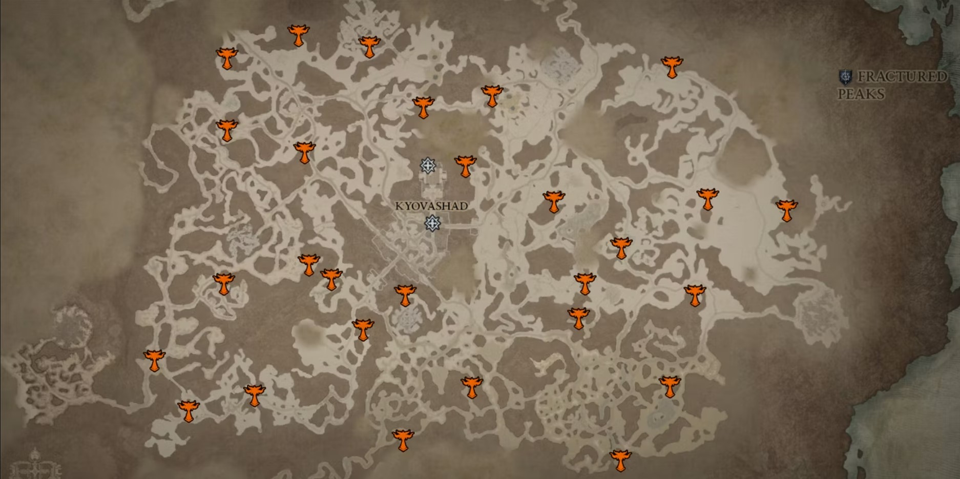 diablo 4 altars of lilith locations in fractured peaks