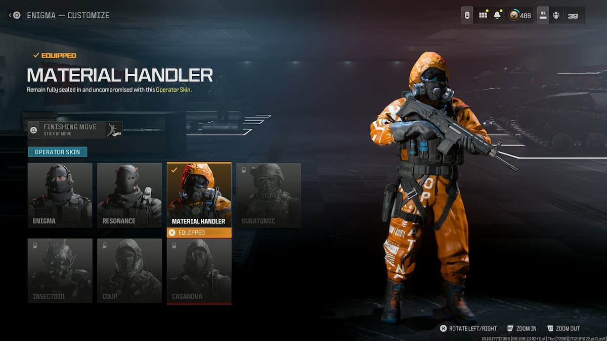 material handler skin