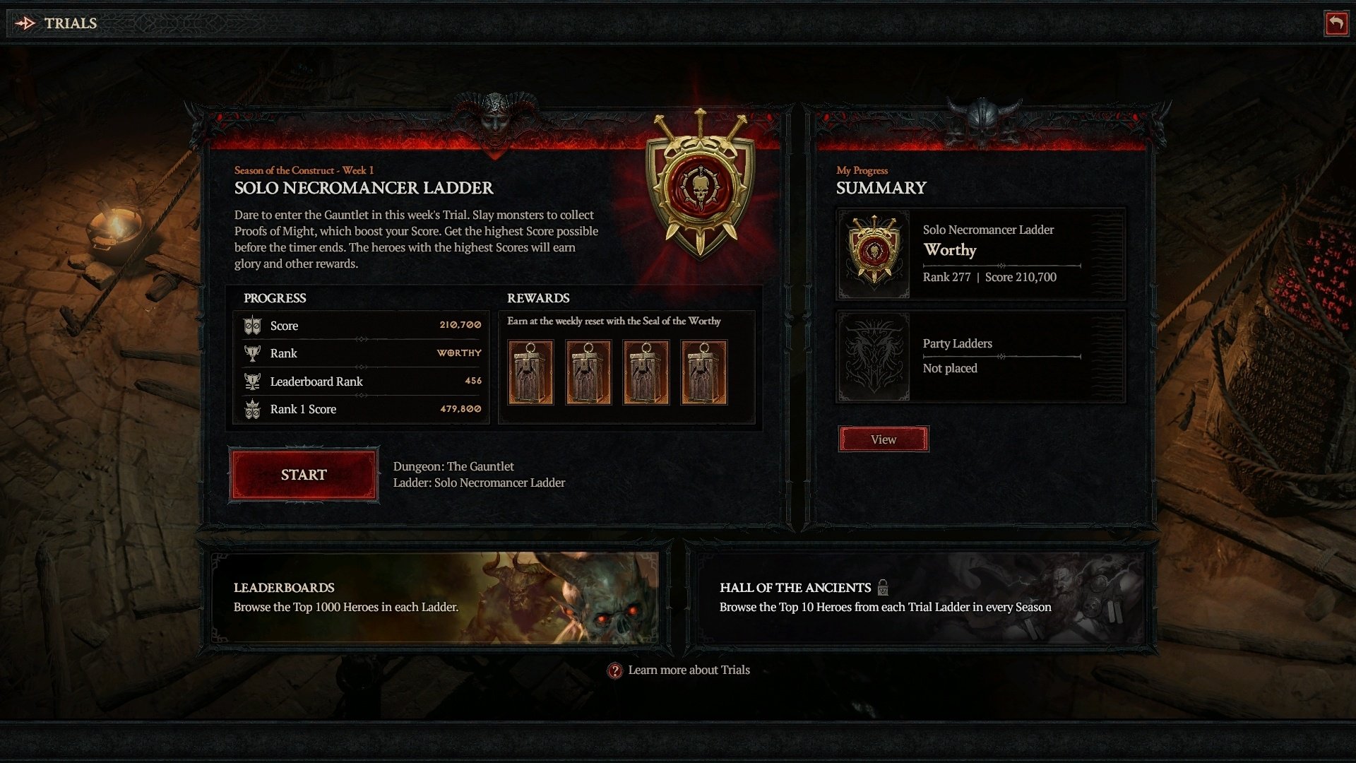 diablo 4 gauntlet leaderboard