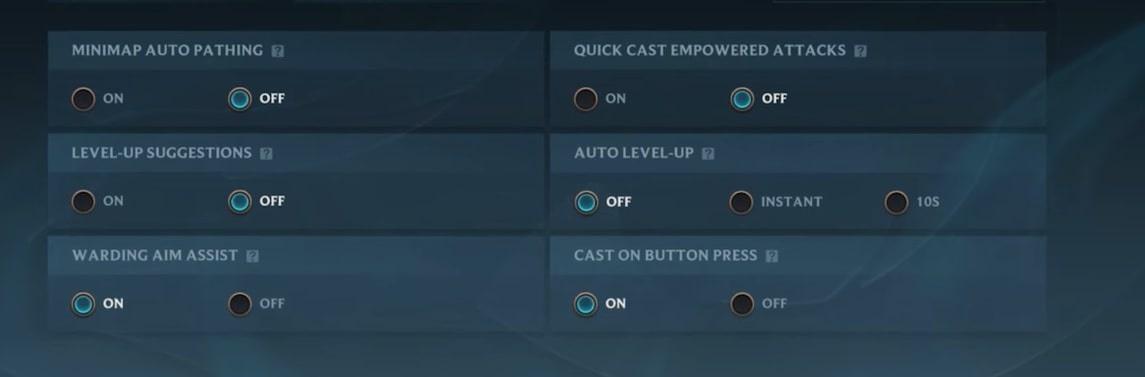 wild rift utilities settings