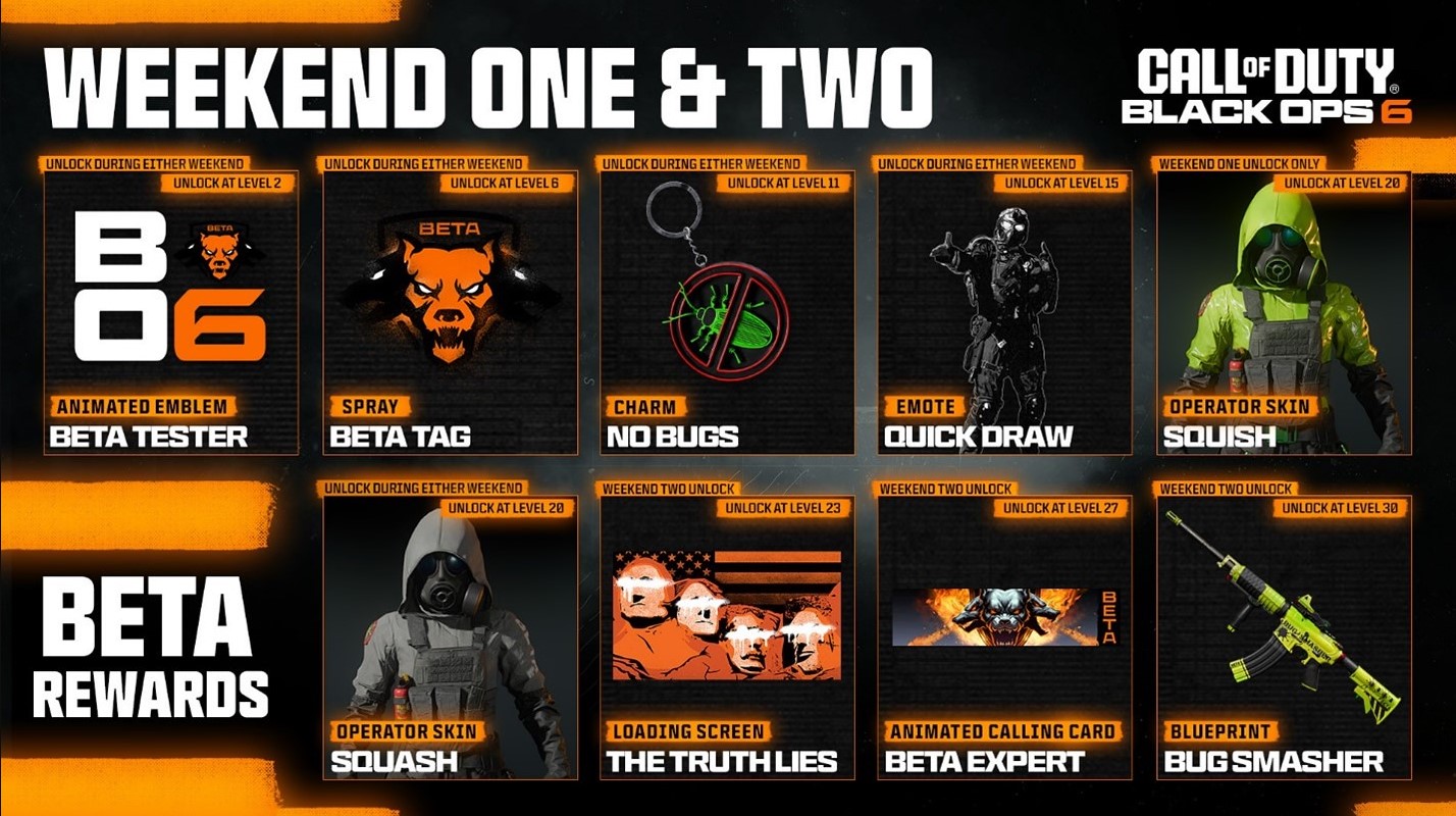 black ops 6 beta rewards