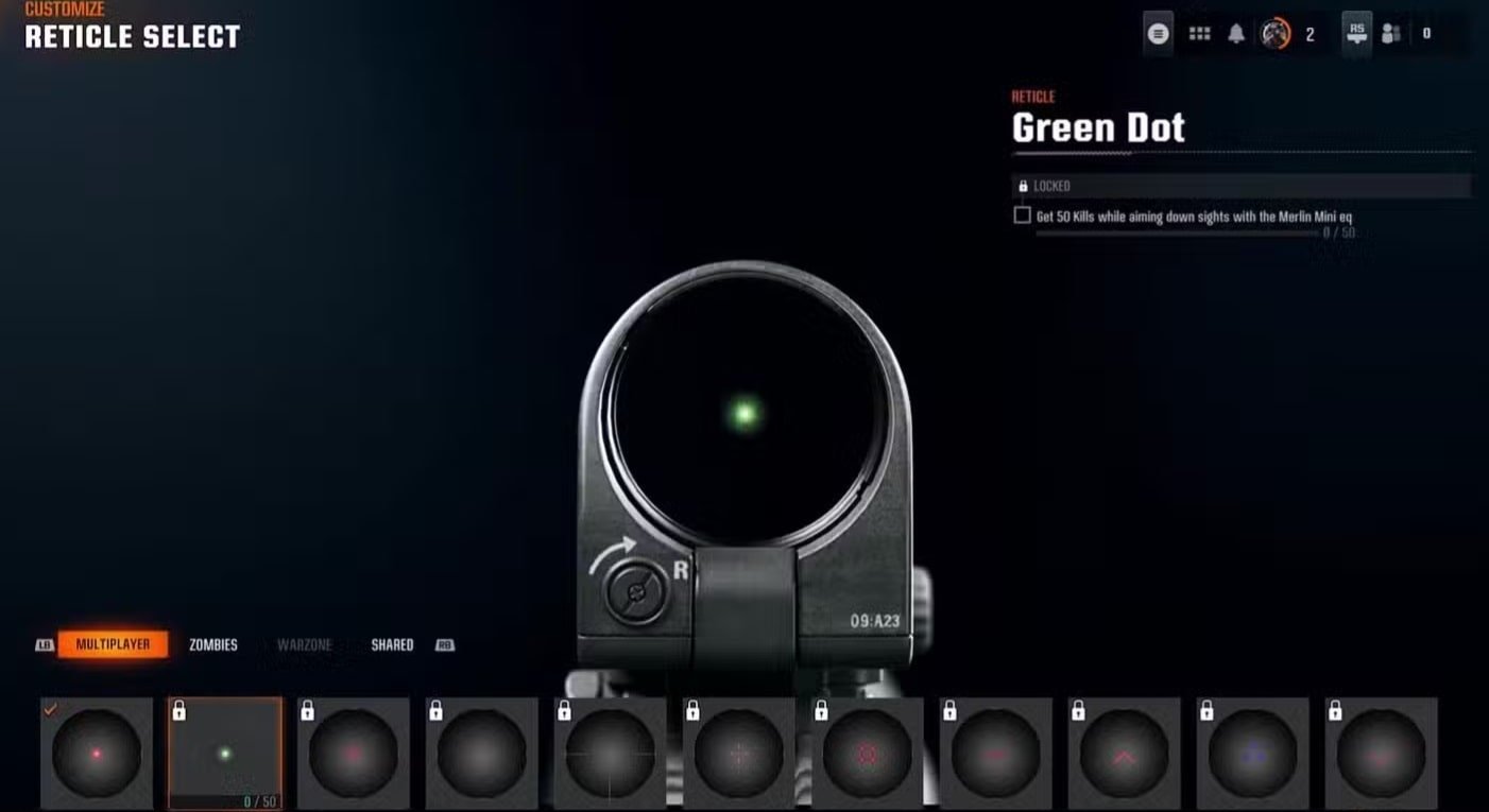 green dot reticle