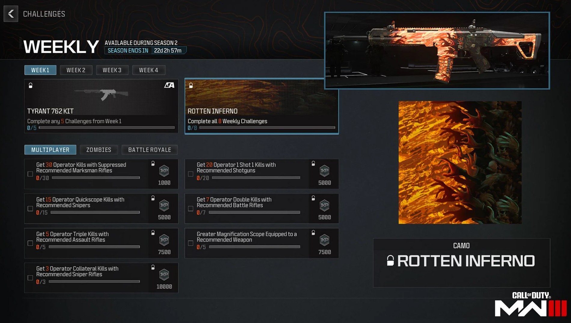 rotten inferno camo challenges